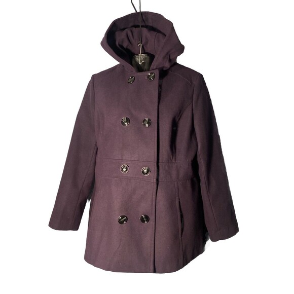 Marvin Richards Women's Coat Jacket Purple Double Breasted Button Front Liner 2X - Picture 4 of 8